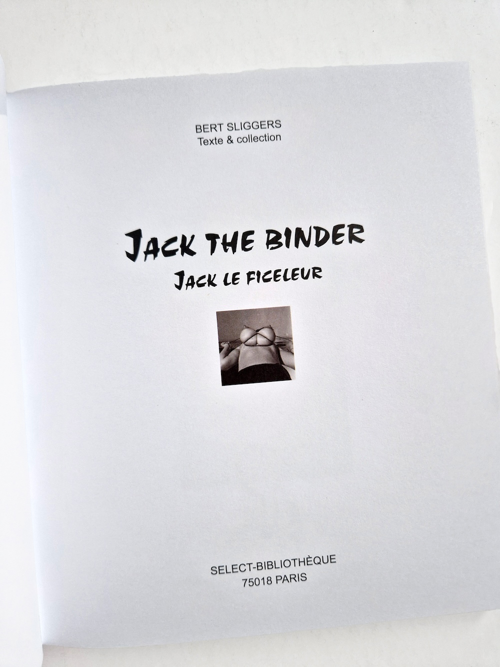 Jack the Binder - Bert Sliggers - Title page